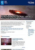 ESO Science Release eso1248fr - Même les naines brunes peuvent générer des planètes rocheuses — ALMA étudie les grains de poussière cosmique atour d’une étoile inachevée