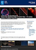 ESO Science Release eso1308fr - Des indices concernant l'origine mystérieuse des rayons cosmiques — Le VLT sonde les vestiges d'une supernova médiévale