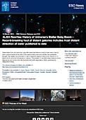 ESO Science Release eso1313pl - ALMA pisze na nowo historię gwiezdnego wyżu demograficznego Wszechświata — Rekordowy łup z odległych galaktyk obejmuje wykrycie najdalej położonej wody