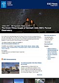 ESO Organisation Release eso1314pt - Os Príncipes Herdeiros da Dinamarca visitam o Observatório do Paranal do ESO