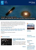ESO Science Release eso1423cs - Pomocí zařízení ALMA vědci objevili podivné protoplanetární disky ve dvojhvězdném systému