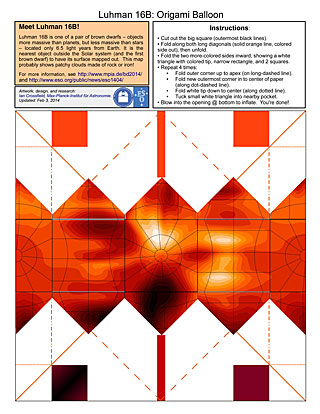 Luhman 16B Origami Balloon