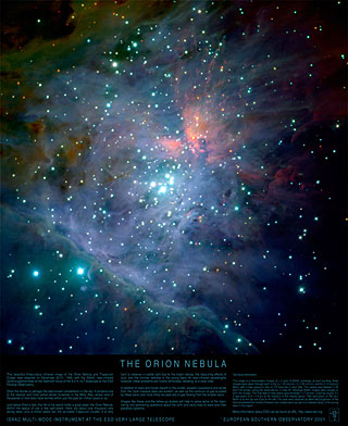 Poster: The Orion Nebula (Infrared View)