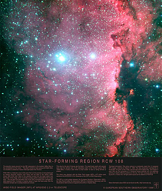 Poster: Star-forming Region RCW 108