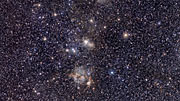 Panning across the VISTA view of the Tarantula Nebula
