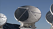 Array of ALMA antennas on Chajnantor