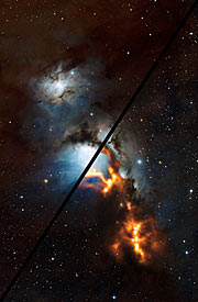 Inzoomen op het stof in de Orion-gordel