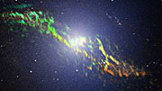 Zooming in on the radio galaxy Centaurus A, as seen by ALMA