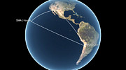 Positionerna för teleskopen som användes i 1.3 mm VLBI observationerna av kvasaren 3C 279