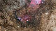 Zooming in on the star formation region  NGC 6559