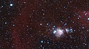 Zooming in on an APEX view of part of the Orion Nebula