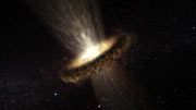 Emisión de la galaxia activa NGC 3783 (impresión artística)