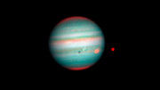 Vídeo MUSE da passagem de Europa em frente ao disco de Júpiter