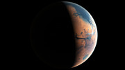 Impressão artística de Marte há quatro mil milhões de anos atrás
