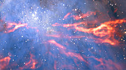 Panorâmica sobre a imagem ALMA da Nebulosa de Orion