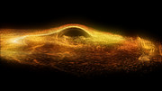 Künstlerische Darstellung des schwarzen Lochs im Zentrum von M87