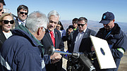 Der Präsident der Republik Chile am La Silla-Observatorium