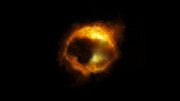 Galaxie SPT0418-47 – zobrazení gravitační čočkou a rekonstruovaný vzhled