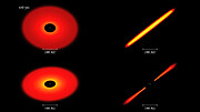 How GW Orionis got its ring (computer simulation)