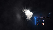 Animatie van een kometen-atmosfeer met zware metalen