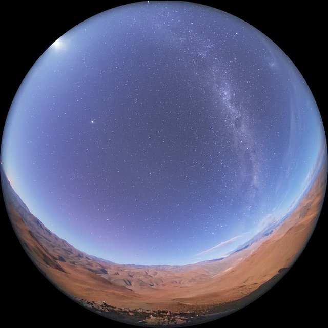 La Silla desert moonset