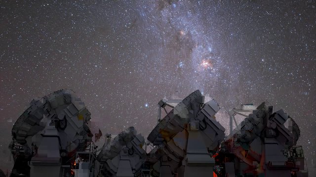 ALMA under the Milky Way (time-lapse)