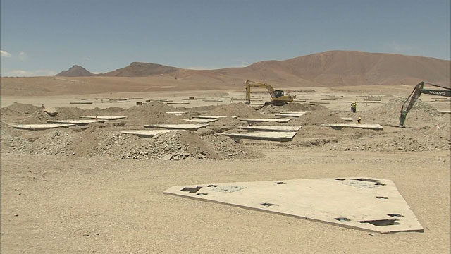 Constructions at the ALMA site