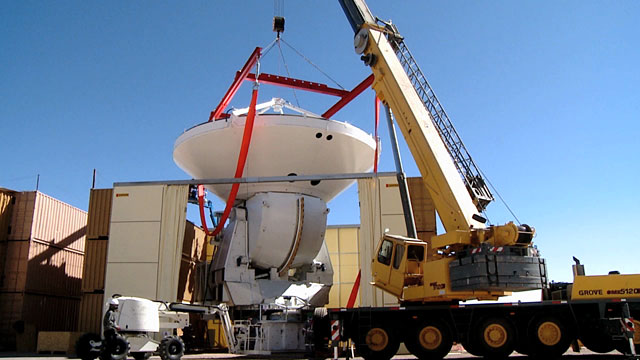 The assembling of an ALMA antenna at the Operations Site Facility (OSF) 5