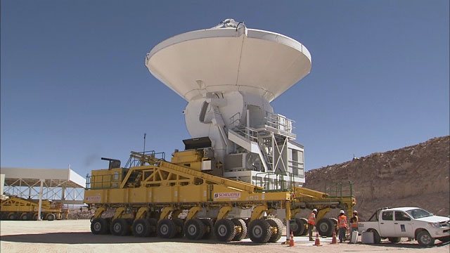 Relocation of an ALMA AEM antenna to the OSF (part 21, time-lapse)