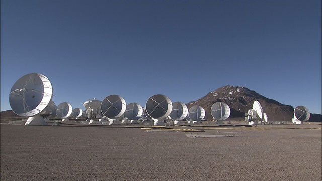 Time-lapse sequence of ALMA antennas at Chajnantor (part 1)