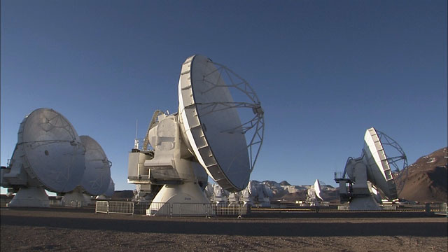 Time-lapse sequence of ALMA antennas at Chajnantor (part 8)