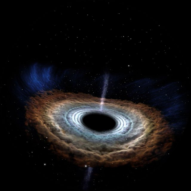Black hole devours a star