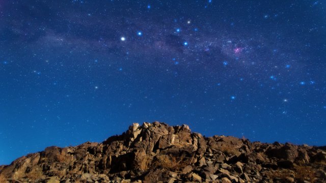 Milky Way above mountain