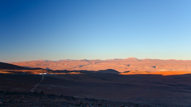 Shadows creep over the Atacama