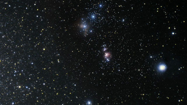 Acercamiento a la imagen infrarroja de VISTA de la Nebulosa de Orión