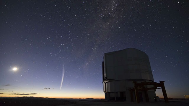 El cometa navideño Lovejoy capturado desde Paranal