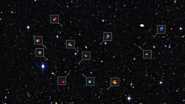 Inzoomning på tonårsgalaxer i det avlägsna universum 