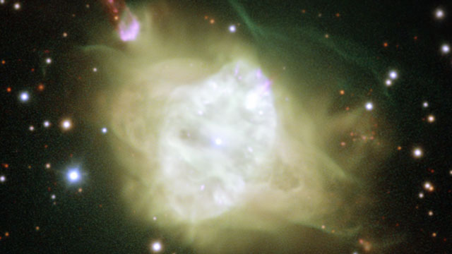 Vista de pormenor da nebulosa planetária Fleming 1 obtida pelo Very Large Telescope do ESO
