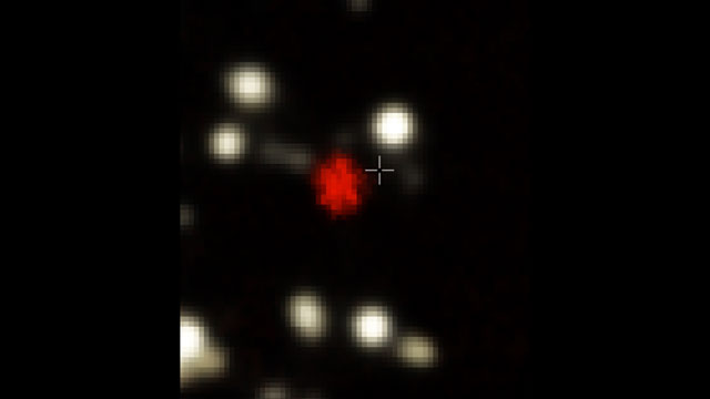 Ett gasmoln som faller in mot det svarta hålet i mitten av Vintergatan