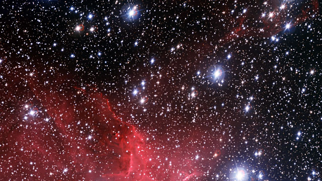 Um olhar mais de perto ao enxame estelar NGC 3572 e seus arredores