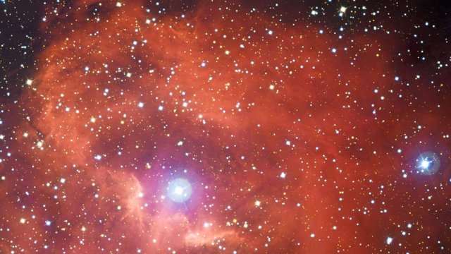 Panorâmica da região de formação estelar Gum 41