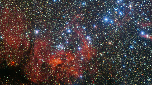 Le très coloré amas d'étoiles NGC 3590