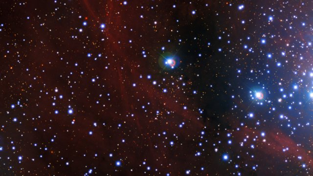 Vista panorâmica do enxame estelar NGC 3293