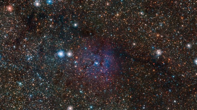 Zoom sulla Nebulosa Trifida e sulle due variabili Cefeidi ben più lontane