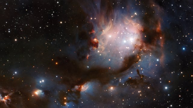 Zooma in i VISTA:s bild av Messier 78