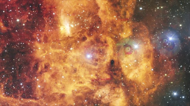 Panorâmica das Nebulosas da Pata do Gato e da Lagosta