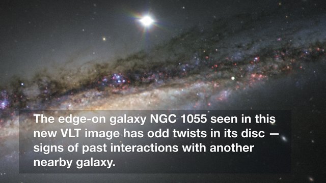 Une galaxie vue par la tranche