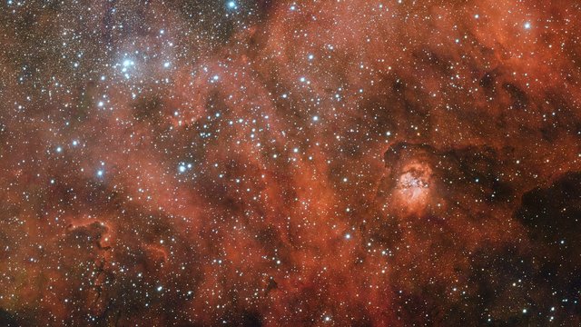 A região em torno da nebulosa Sharpless 2-54 vista pelo VST