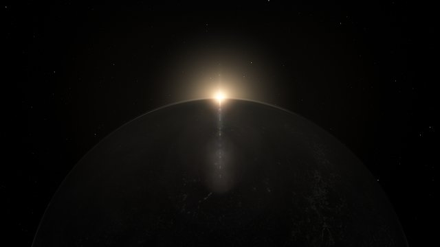 Flyvetur igennem Ross 128 exoplanetsystemet