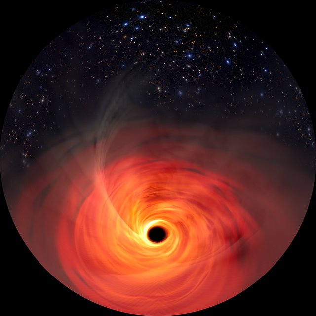 Simulering av ett supermassivt svart hål (Fulldome)